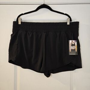 Avia Moisture Wicking Lined Biker Shorts With Pocket Black Size XXL